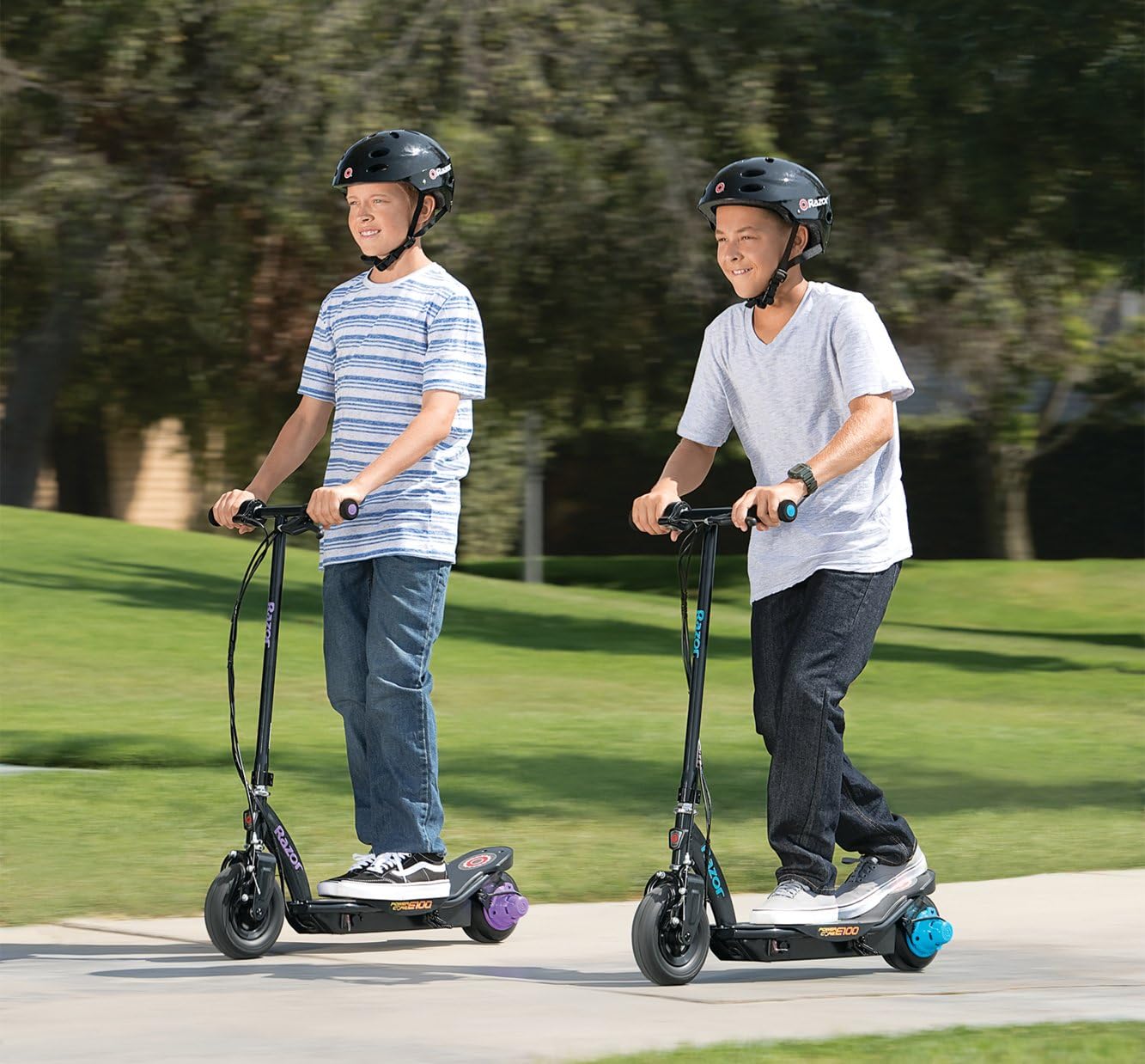 Dluxe Ave.Razor Power Core E100 Electric Scooter - Aluminum Deck - Red
