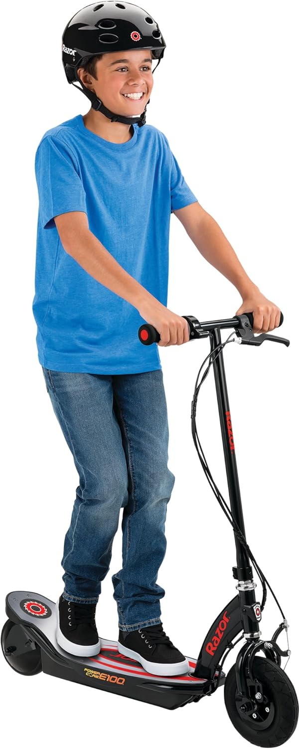 Dluxe Ave.Razor Power Core E100 Electric Scooter - Aluminum Deck - Red