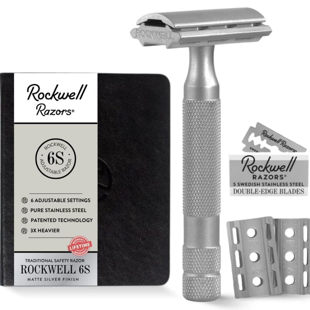 Dluxe Ave. Stainless Steel Double-Edge Safety Razor/ Silver