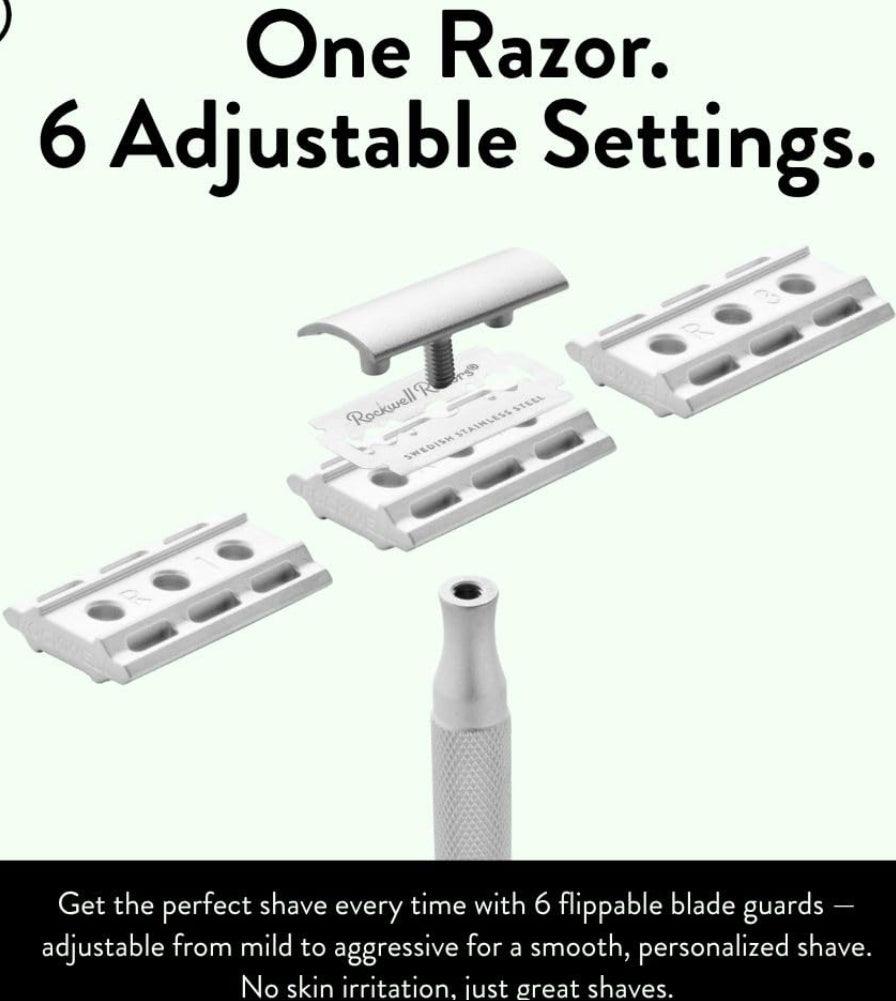 Dluxe Ave. Stainless Steel Double-Edge Safety Razor/ Silver