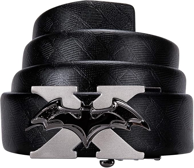 Dluxe Ave.  Mens 3 Buckles Genuine Leather Slide Strap/ Replacement 35mm