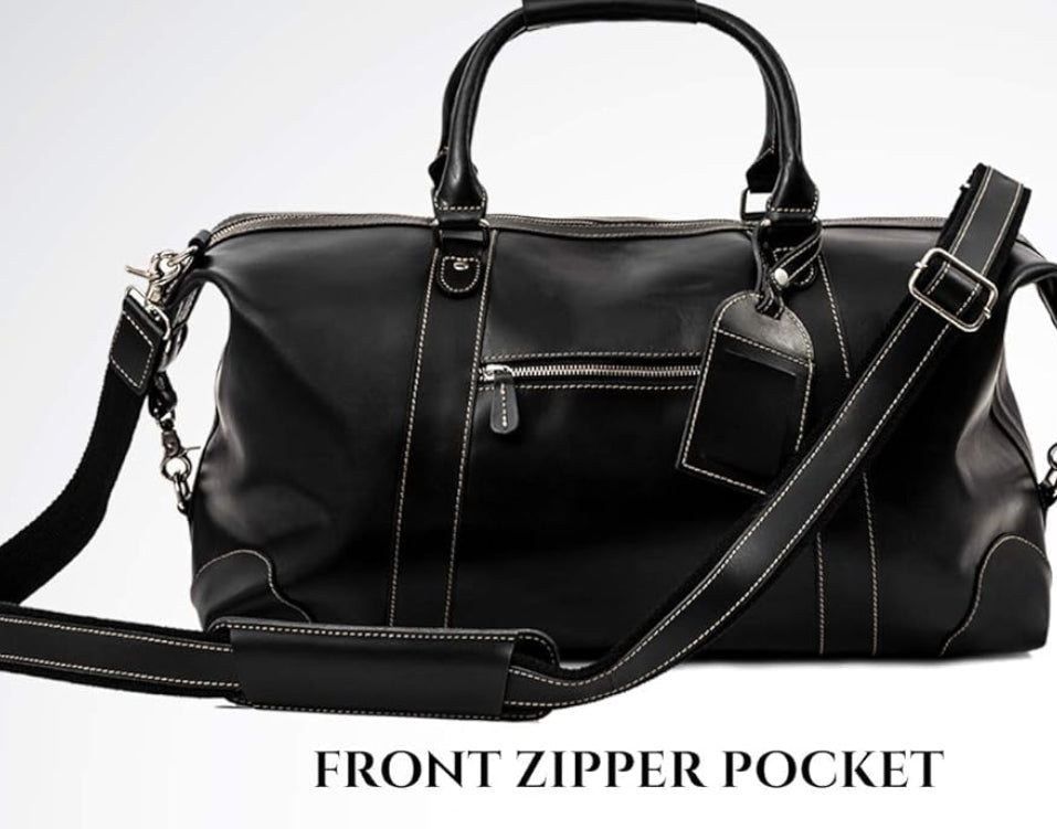 Dluxe Ave.  21 inch Genuine Leather Travel Duffle Bag