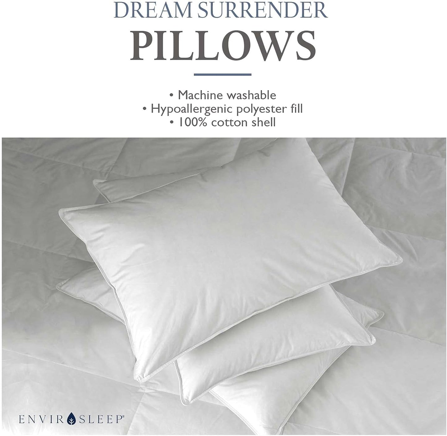 Dluxe Ave. ( KING ) Dream Surrender Pillows, Set of 2, { MED./SUPP. } Luxury Hotel Collection