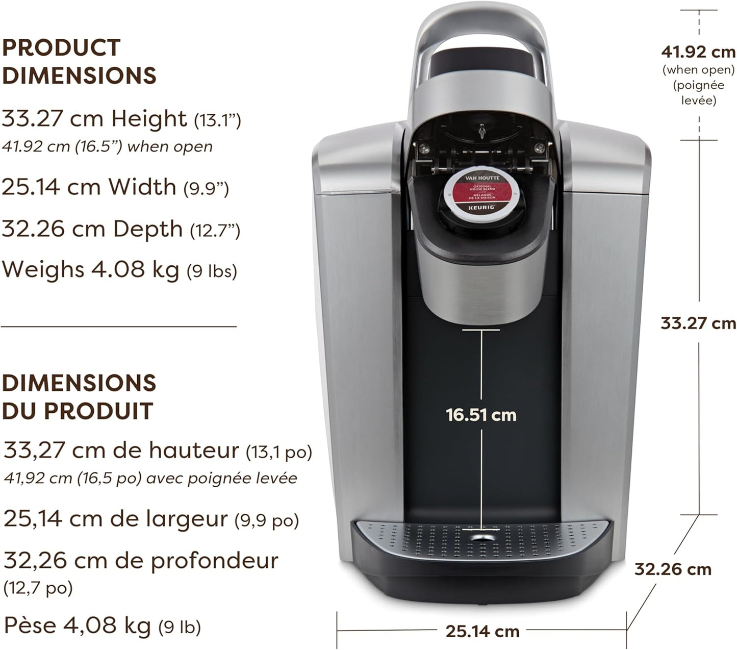 Dluxe Ave. Single Serve K-Cup Pod Programmable Coffeemaker/ Brushed Silver