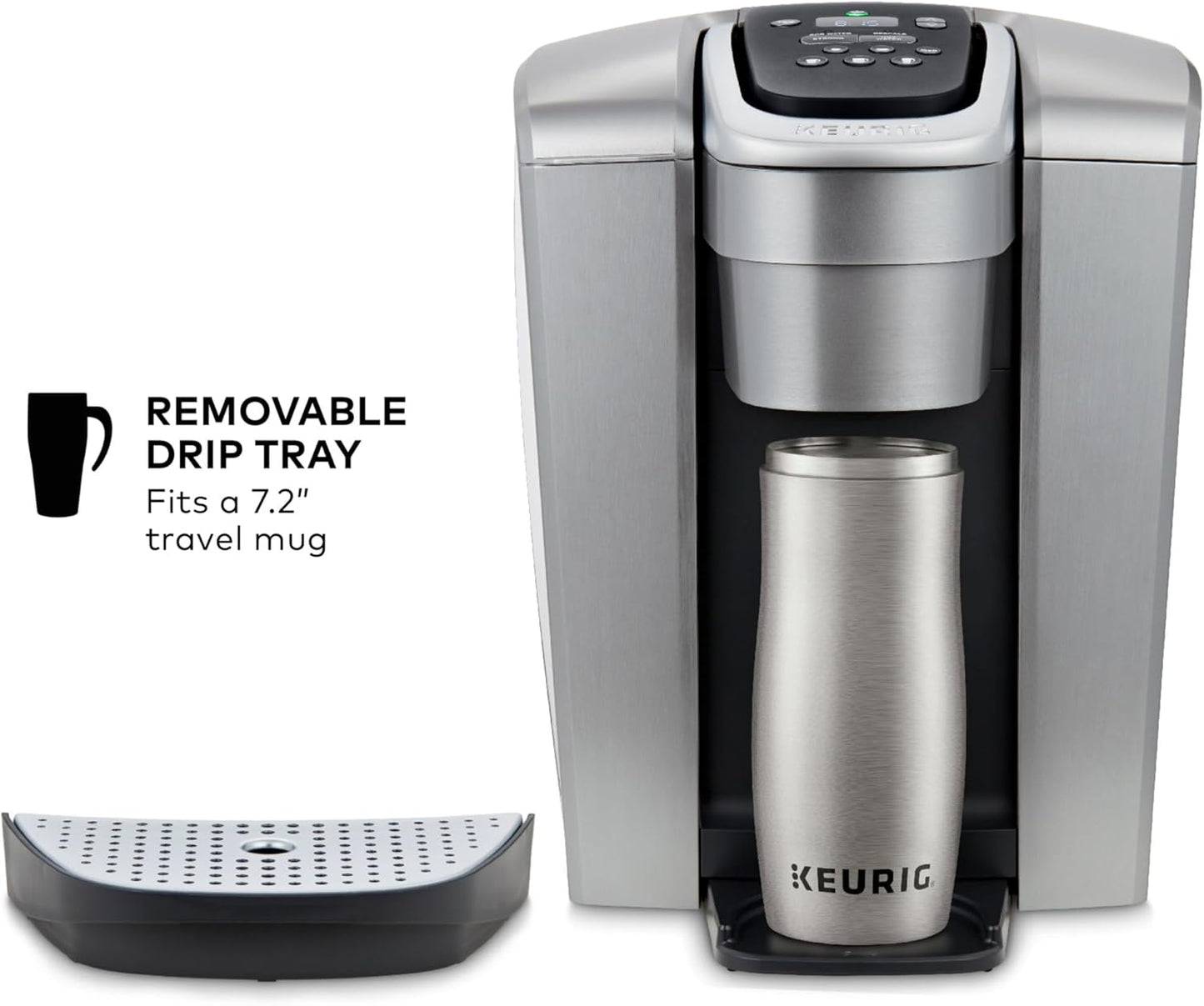 Dluxe Ave. Single Serve K-Cup Pod Programmable Coffeemaker/ Brushed Silver