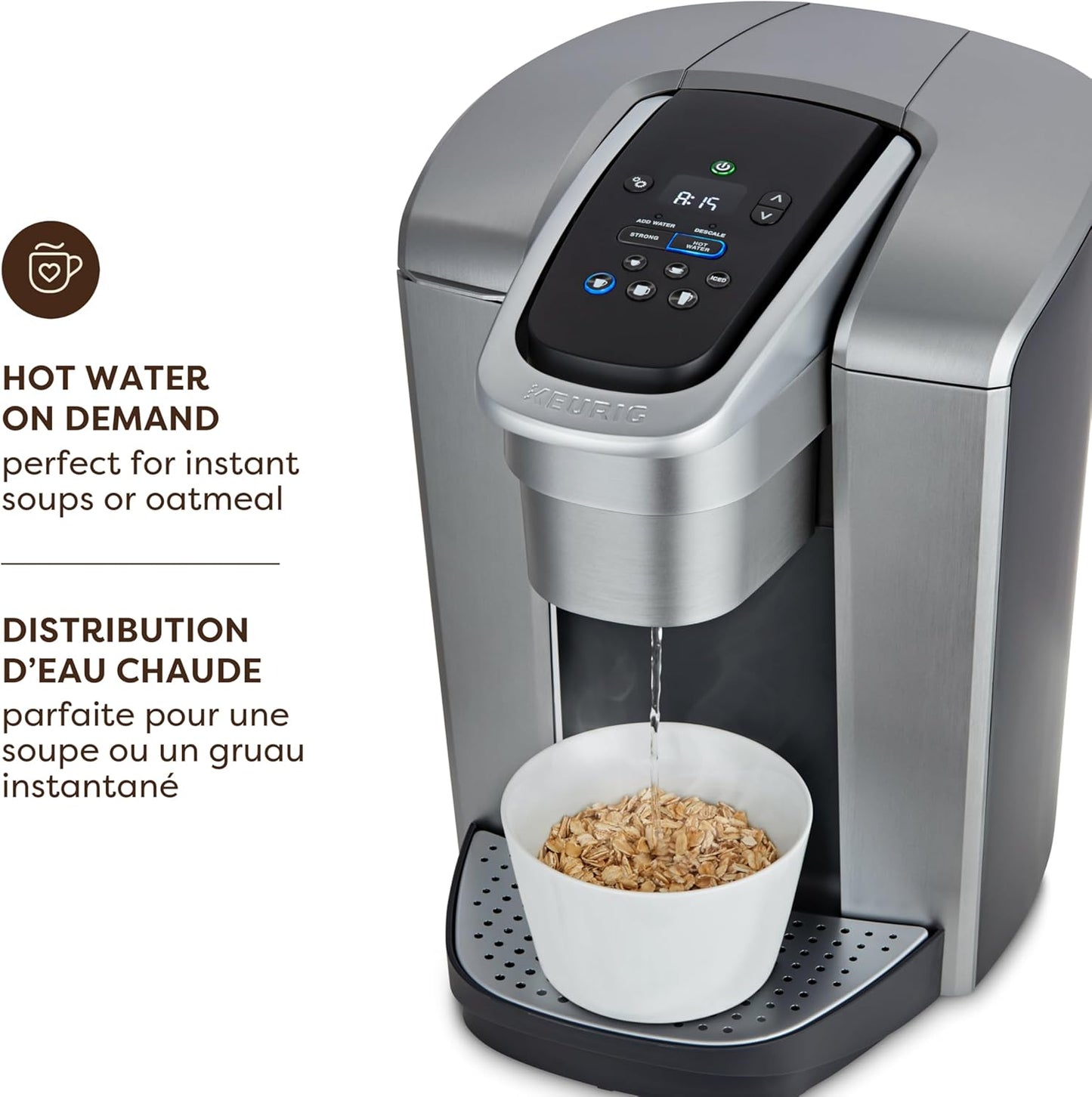 Dluxe Ave. Single Serve K-Cup Pod Programmable Coffeemaker/ Brushed Silver