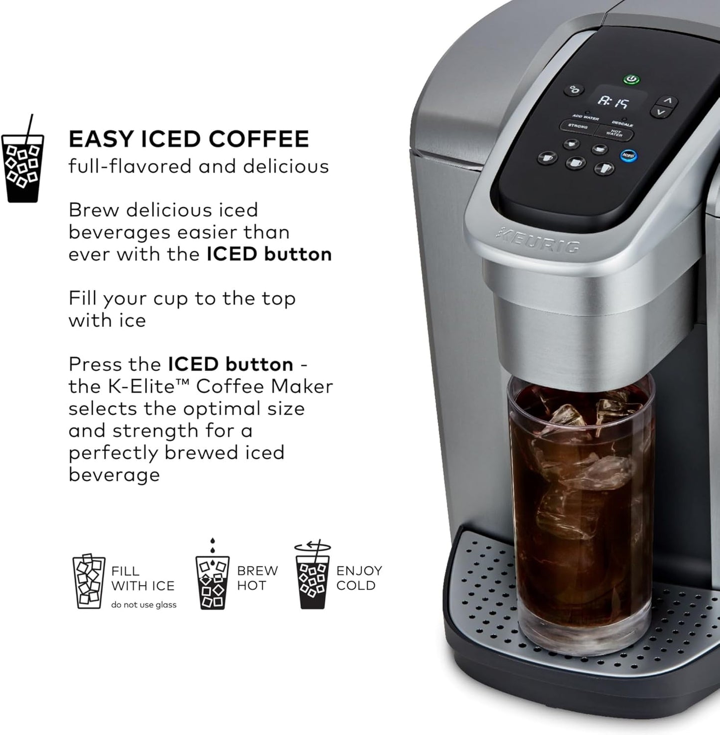 Dluxe Ave. Single Serve K-Cup Pod Programmable Coffeemaker/ Brushed Silver