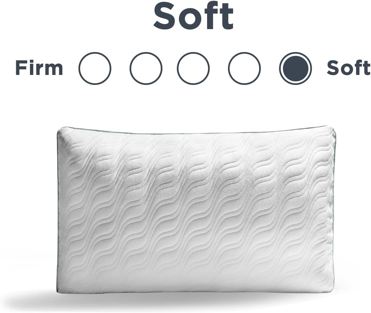 Dluxe Ave. ( KING ) Tempur-Pedic TEMPUR-Cloud ProMid Memory Foam Pillow, { SOFT/ MED. } Set of 1, White
