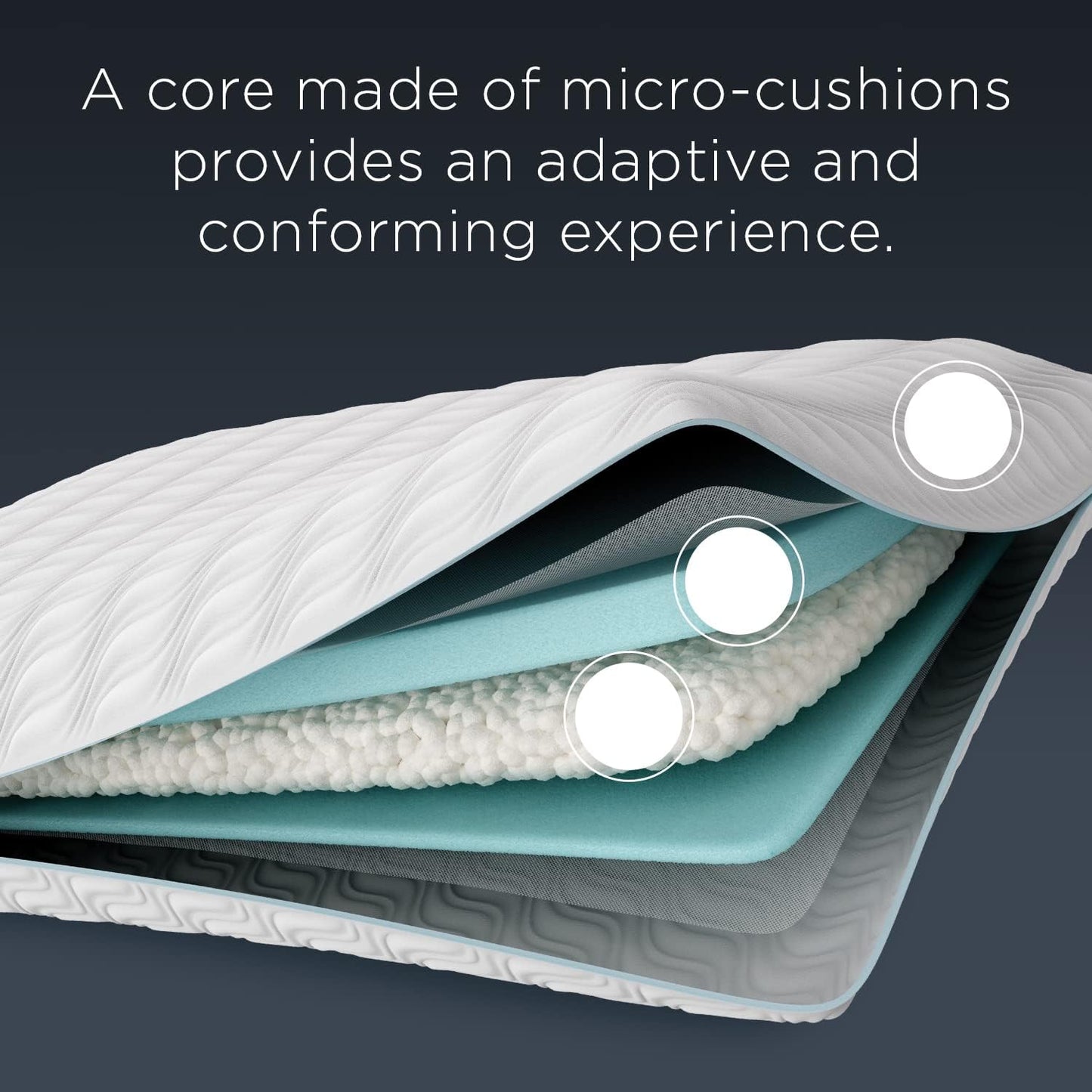 Dluxe Ave. ( KING ) Tempur-Pedic TEMPUR-Cloud ProMid Memory Foam Pillow, { SOFT/ MED. } Set of 1, White