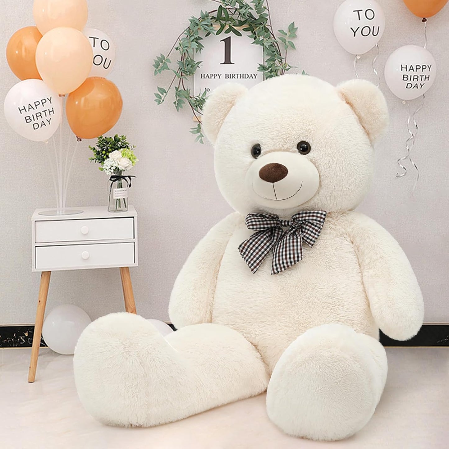 Dluxe Ave.  Life Size Giant Jumbo Teddy Bear 55 inch Big Stuffed Animals Chucky Plush Large Bear