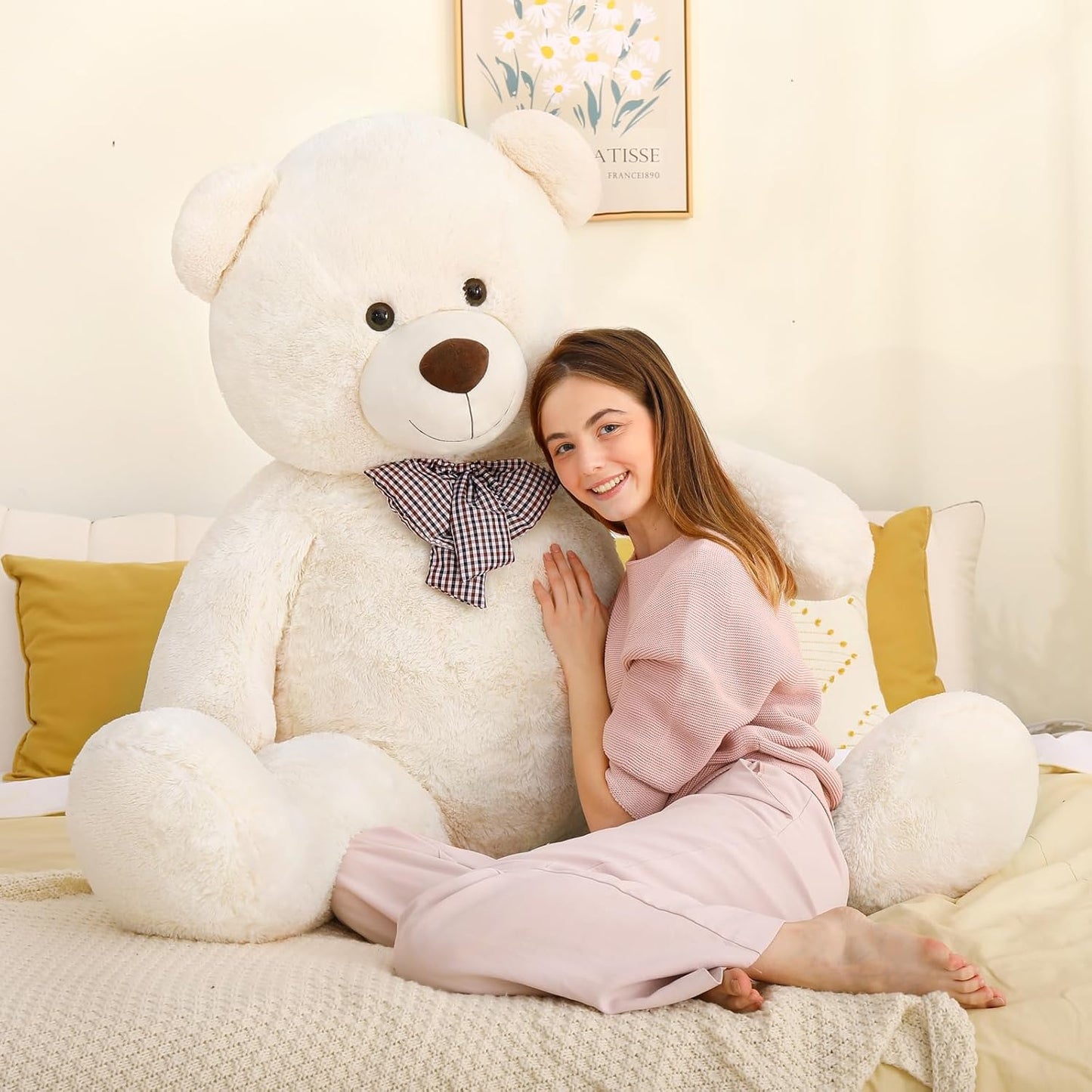 Dluxe Ave.  Life Size Giant Jumbo Teddy Bear 55 inch Big Stuffed Animals Chucky Plush Large Bear