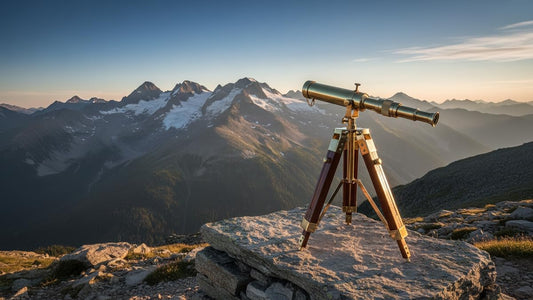 Dluxe Ave. Vintage Brass Nautical Telescope on Tripod Stand Desktop
