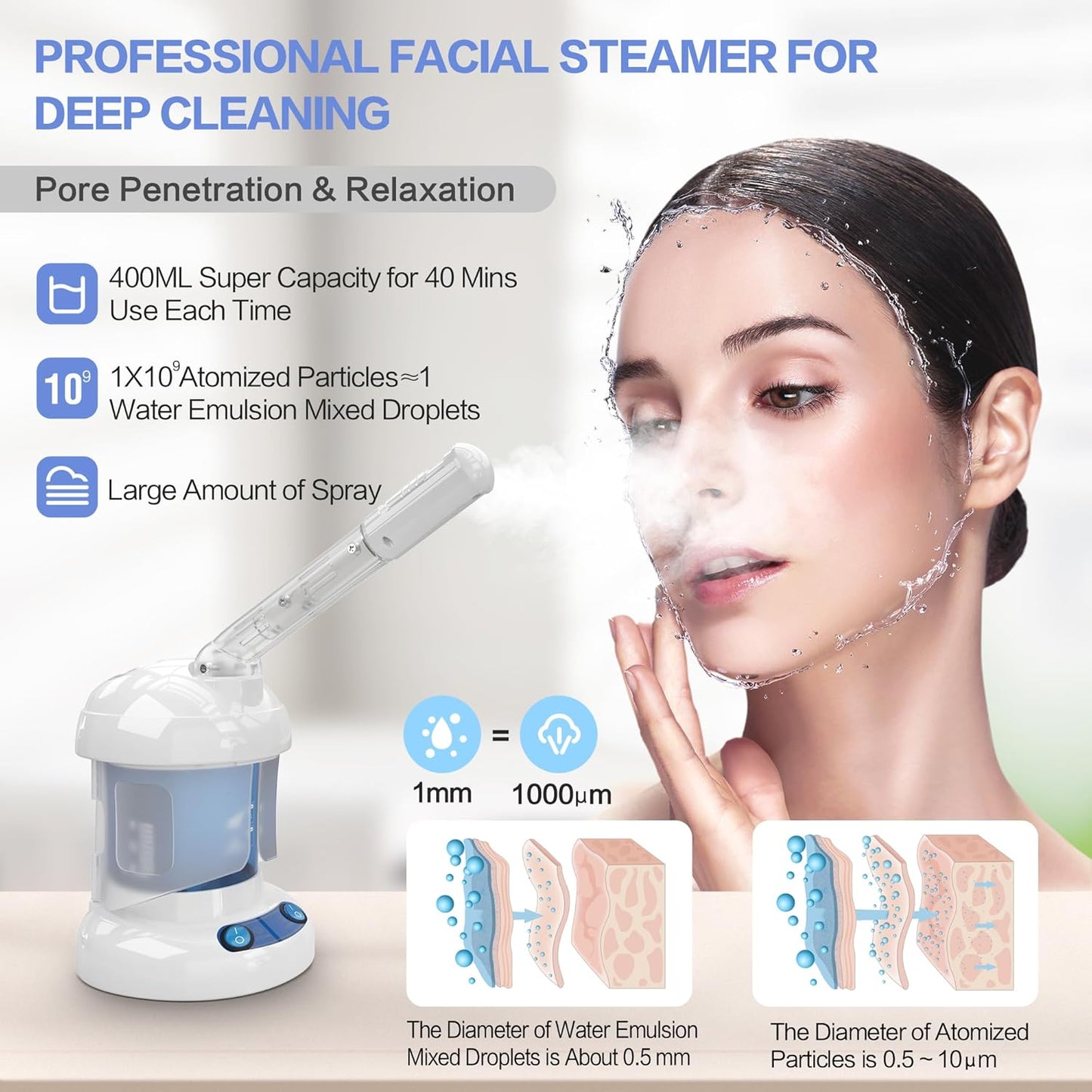 Dluxe Ave. Facial Steamer with Extendable Arm/ Professional