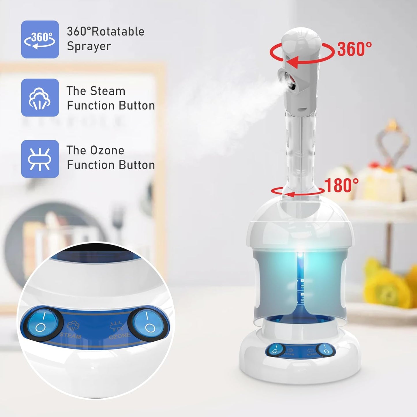 Dluxe Ave. Facial Steamer with Extendable Arm/ Professional
