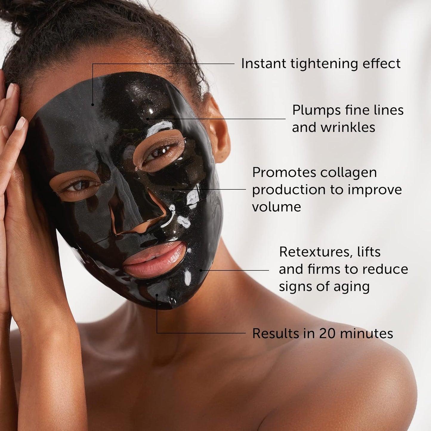 Dluxe Ave. 111SKIN Celestial Black Diamond Lifting and Firming Treatment Mask | Anti-Aging | Tone Tighten Retexturize Complexion | Set of 5 (2.5 oz each)