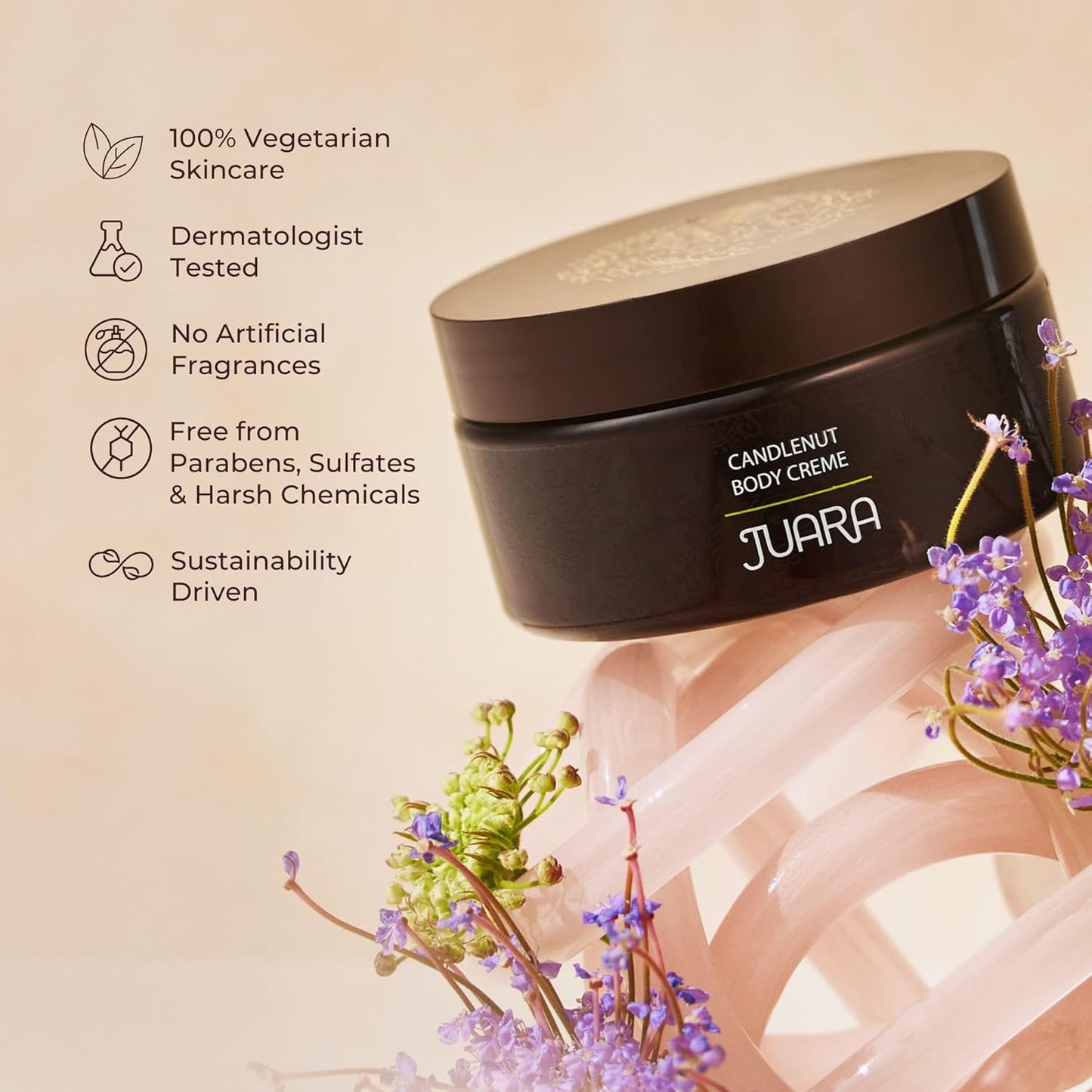 Dluxe Ave. Juara - Candlenut Body Creme | Moisturizing Lotion | Dry Skin Hydration | Skin Hands & Feet Cream | Soothing Skincare Balm | Cruelty Free Paraben & Sulfate Free Vegetarian | 7.5 oz (2-Pack)