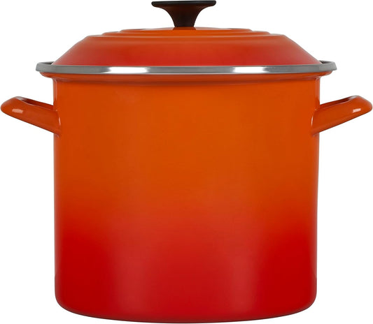 Dluxe Ave. ( Limited Edition) Enamel On Steel Stockpot 8 qt.(Flame)