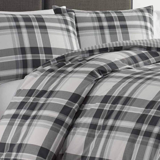 Dluxe Ave. (FULL/QUEEN) Collection 100% Cotton 3-Piece Set, Grey