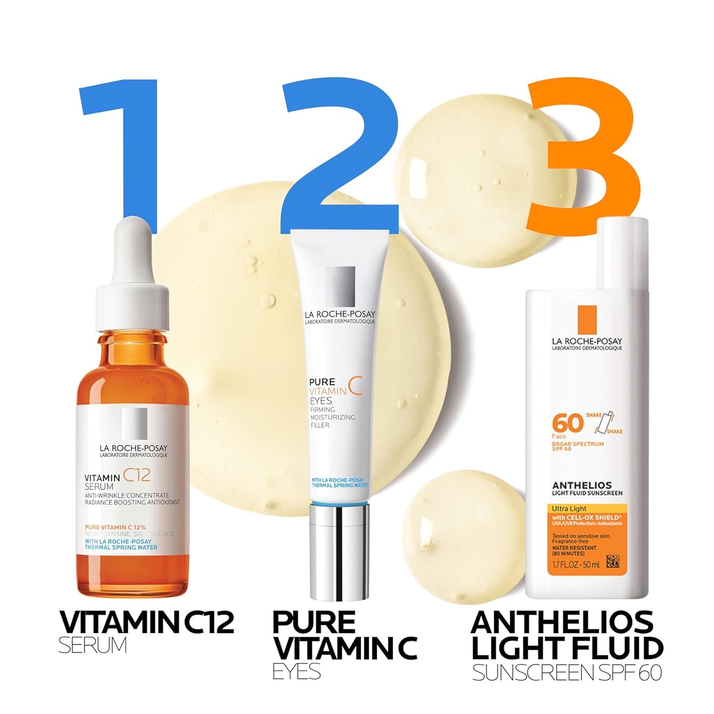 Dluxe Ave. La Roche-Posay Pure 10% Vitamin C Serum For Face With Hyaluronic Acid & Salicylic Acid Hydrating & Brightening Serum Boost Radiance & Reduce Wrinkles Paraben Free