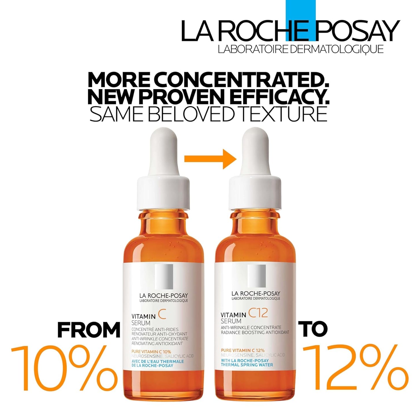 Dluxe Ave. La Roche-Posay Pure 10% Vitamin C Serum For Face With Hyaluronic Acid & Salicylic Acid Hydrating & Brightening Serum Boost Radiance & Reduce Wrinkles Paraben Free