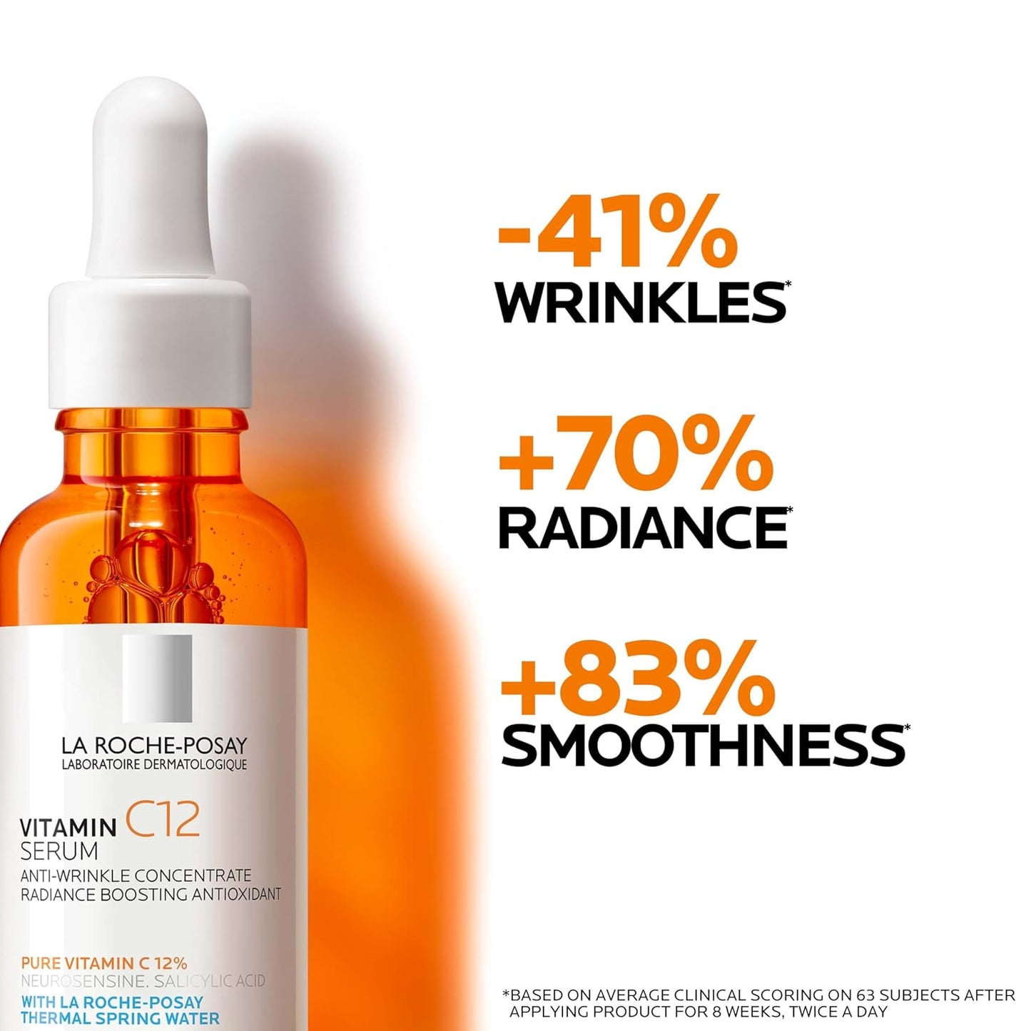 Dluxe Ave. La Roche-Posay Pure 10% Vitamin C Serum For Face With Hyaluronic Acid & Salicylic Acid Hydrating & Brightening Serum Boost Radiance & Reduce Wrinkles Paraben Free