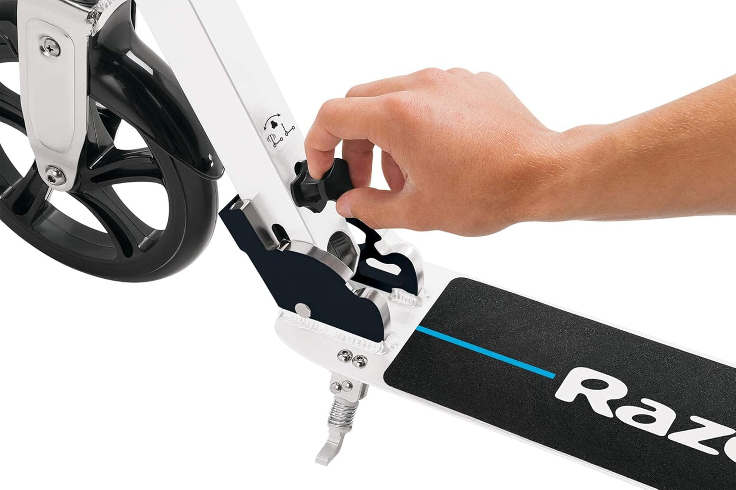 Dluxe Ave. A6 Kick Scooter for riders ages 8 and up/ weighing up to 220 pounds (100 kg)/ White