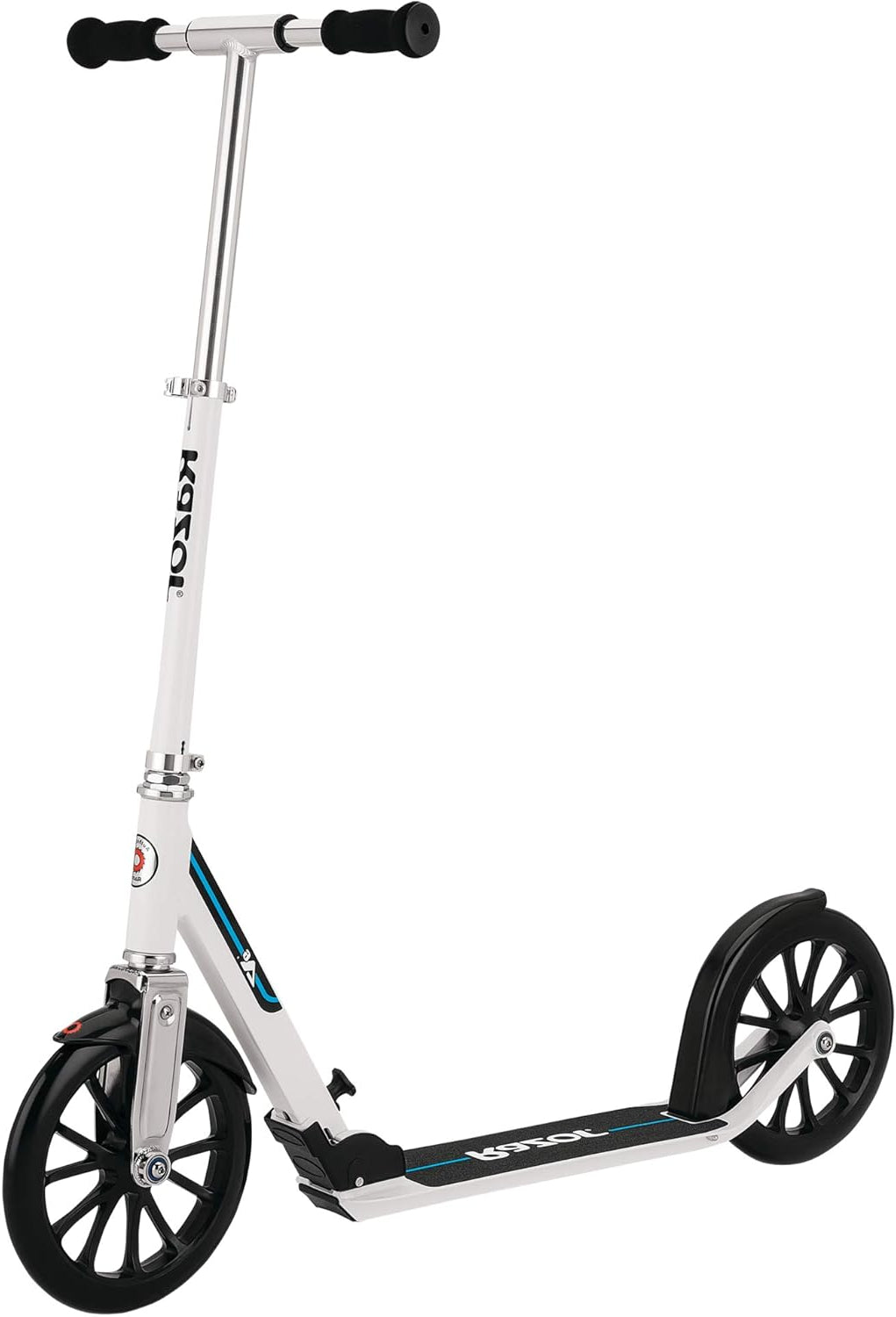 Dluxe Ave. A6 Kick Scooter for riders ages 8 and up/ weighing up to 220 pounds (100 kg)/ White