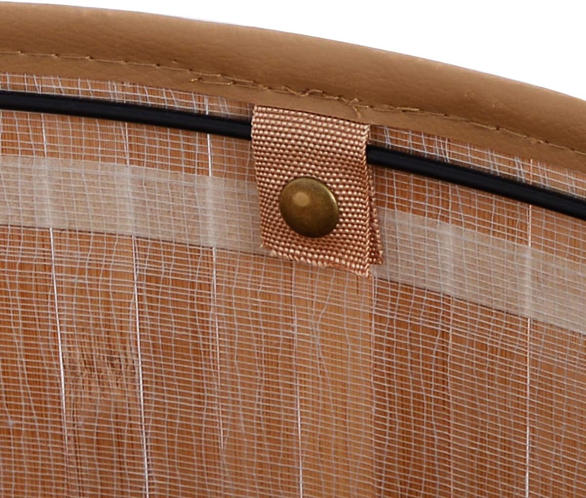 Dluxe Ave. GOFLAME Corner Bamboo Laundry Hamper with Lid and Removable Liner  (Natural)