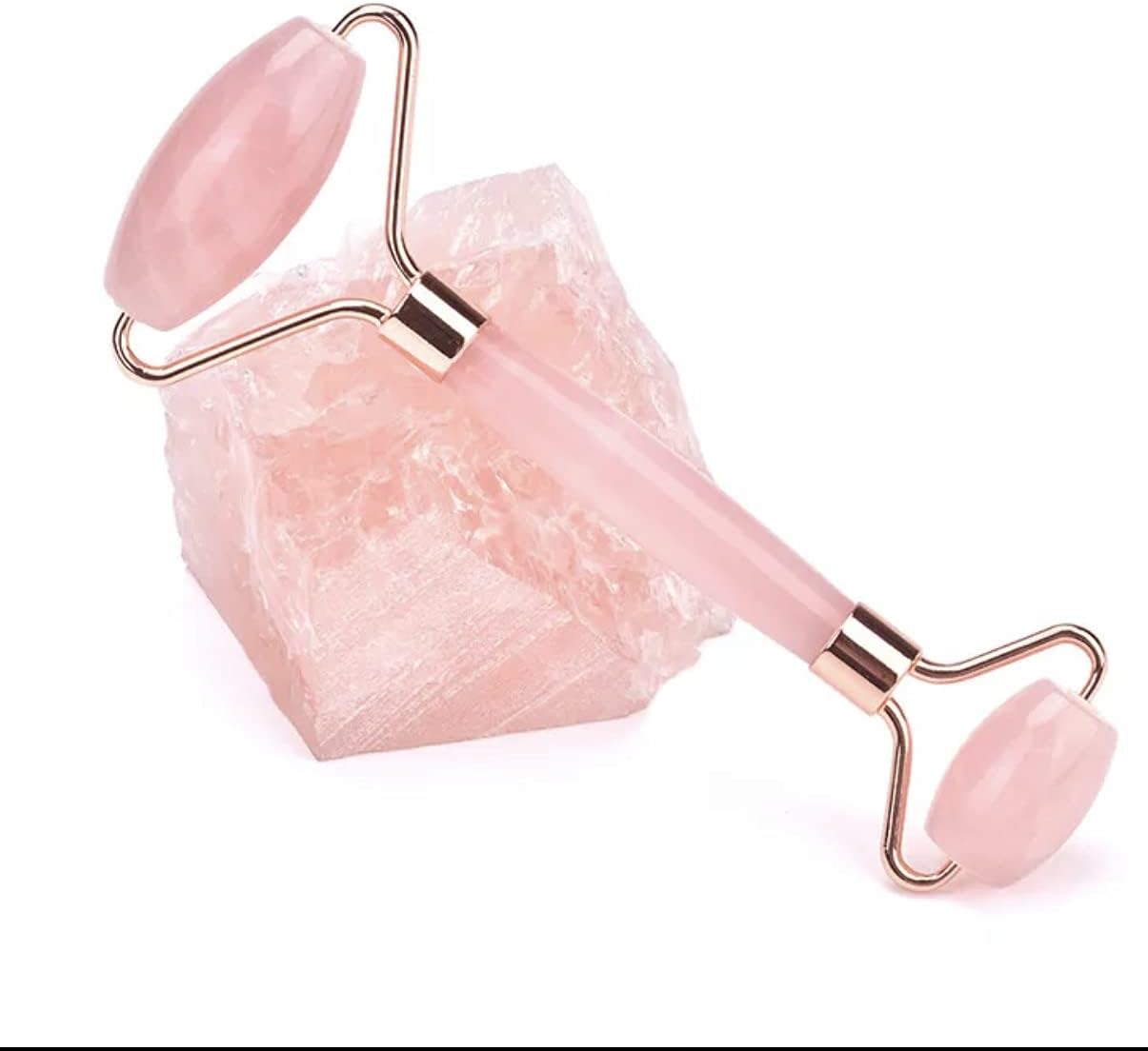 Dluxe Ave. Face Roller Skin Care - Jade Roller Gua Sha Set Rose Quartz Face Roller | Ultimate Facial Skin Care Products & Beauty Products Tools | Jade Facial Roller for Face and Eye Massager