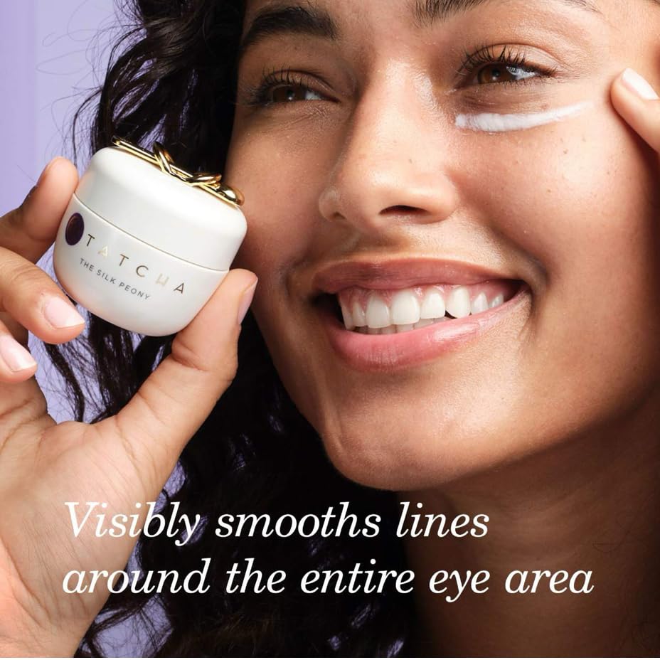 Dluxe Ave. TATCHA The Silk Peony Melting Under Eye Cream | Hydration with Line-Smoothing Eye Cream for Wrinkles and Hydration | 15 ml / 0.5 oz
