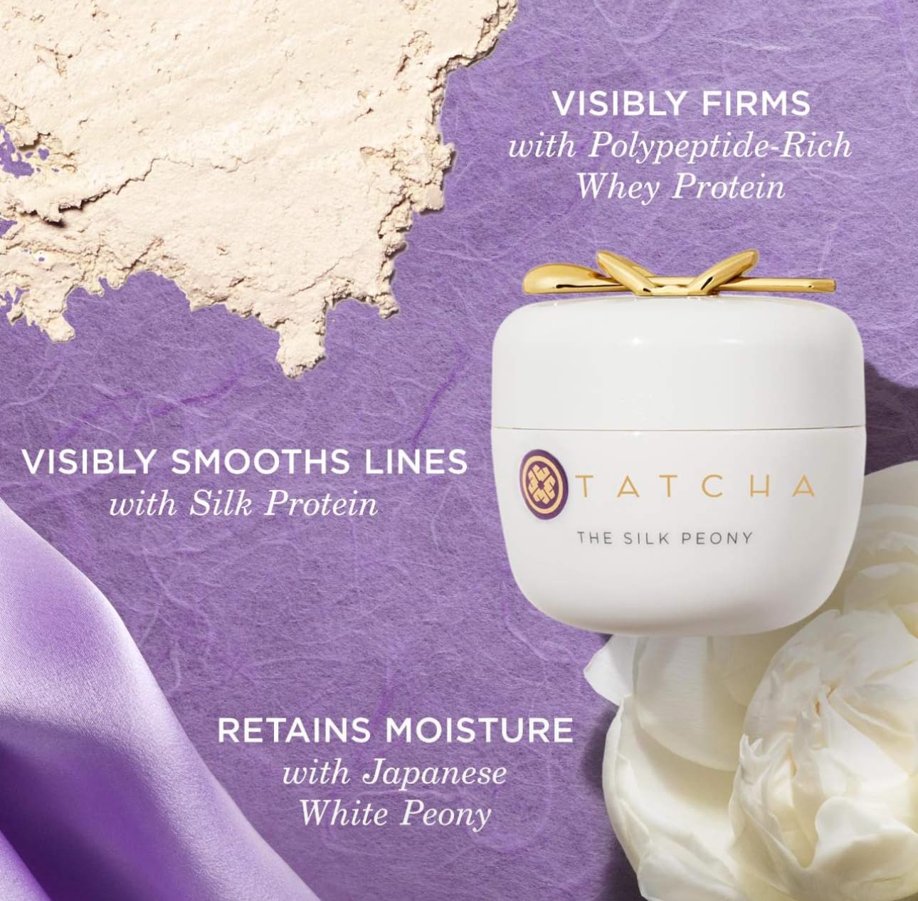 Dluxe Ave. TATCHA The Silk Peony Melting Under Eye Cream | Hydration with Line-Smoothing Eye Cream for Wrinkles and Hydration | 15 ml / 0.5 oz
