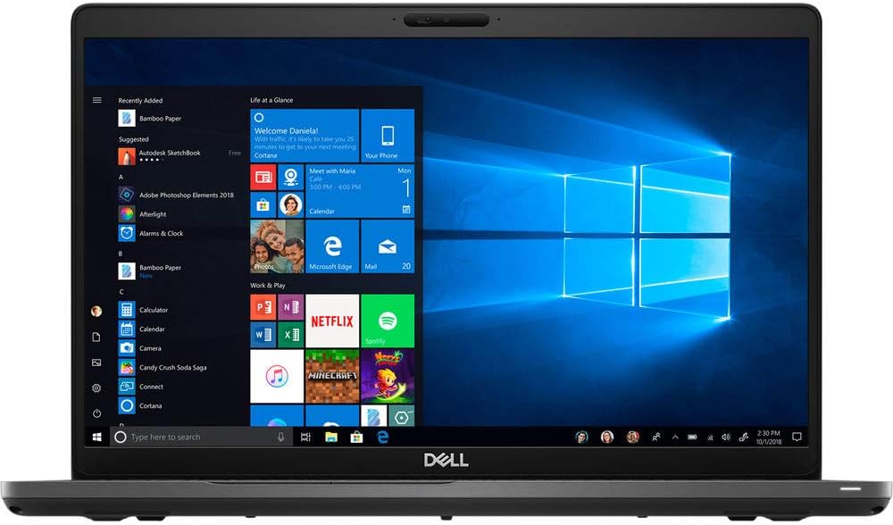 Dluxe Ave. Dell Latitude 5500 Home and Business Laptop Intel i5-8265U 4-Core 8GB RAM 256GB PCIe SSD Intel HD 620 15.6" Full HD 1920x1080 Fingerprint WiFi Bluetooth Webcam 3xUSB 3.1 Win 10 Pro (Renewed)