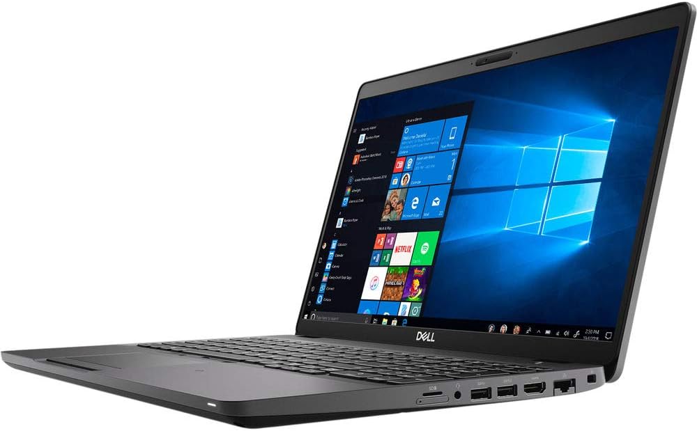 Dluxe Ave. Dell Latitude 5500 Home and Business Laptop Intel i5-8265U 4-Core 8GB RAM 256GB PCIe SSD Intel HD 620 15.6" Full HD 1920x1080 Fingerprint WiFi Bluetooth Webcam 3xUSB 3.1 Win 10 Pro (Renewed)