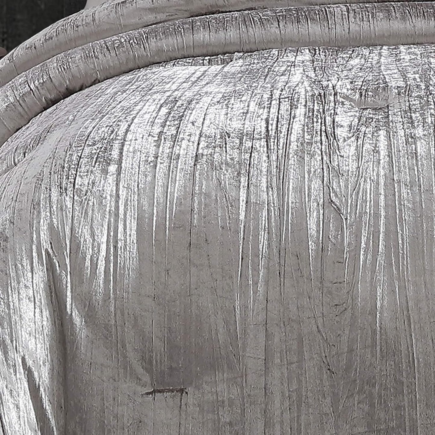 Dluxe Ave. ( KING ) 7 Pcs Comforter Set, Silver