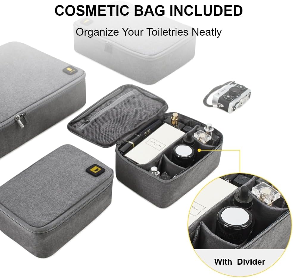 Dluxe Ave. 4 Set Packing Carry On Packing Organizers bags / Grey