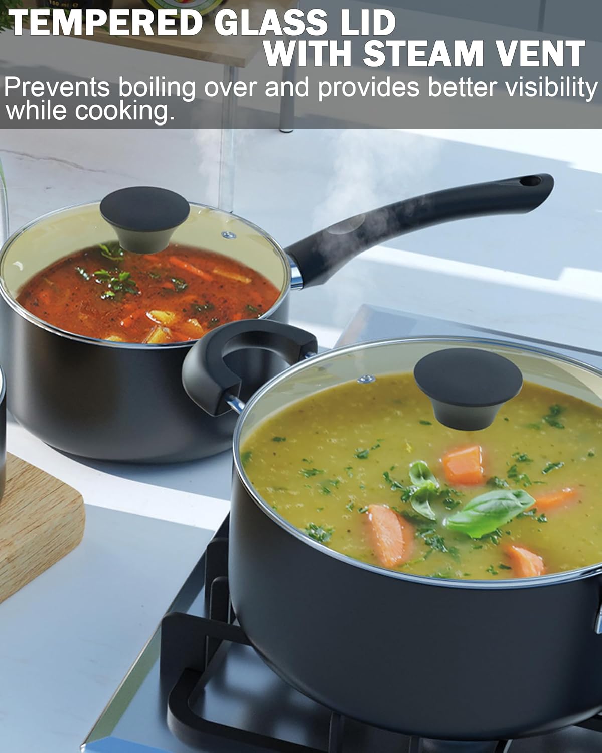 Dluxe Ave. Pots And Pans Nonstick / 10 Piece Ceramic Cookware