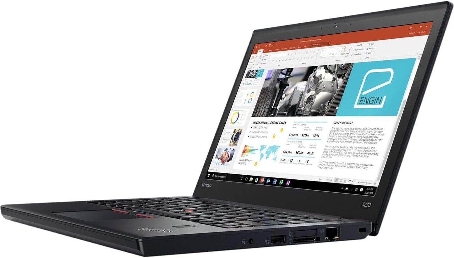 Dluxe Ave. Lenovo ThinkPad X270 12.5" Business Laptop Computer Intel Core i5-7300U 2.6GHz Up to 3.5GHz 8GB DDR4 RAM 256GB PCIE SSD Intel HD Graphics 520 Bluetooth 4.1 802.11ac WiFi USB-C HDMI Win 10 Pro