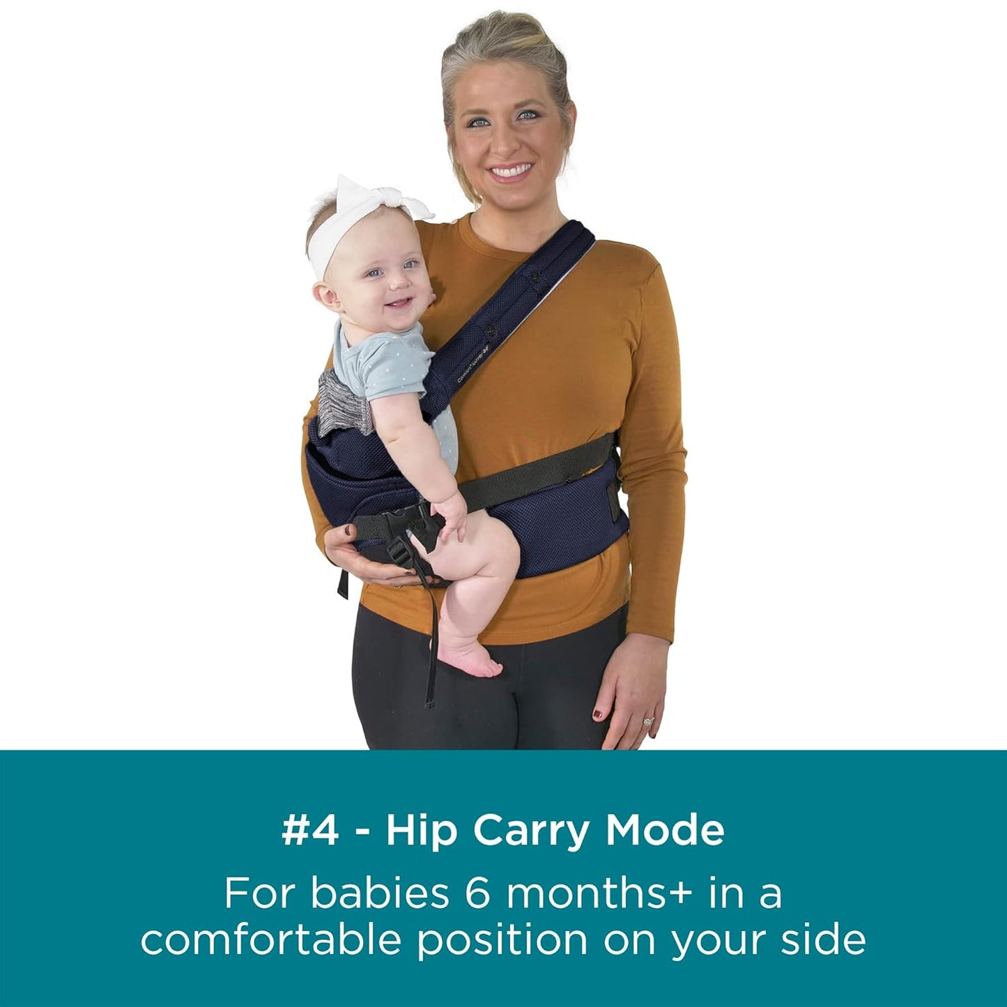 Dluxe Ave. Baby Carrier with Pockets/ Face in Face Out Front Back & Hip (8-45 lbs)/ Cosmos Navy