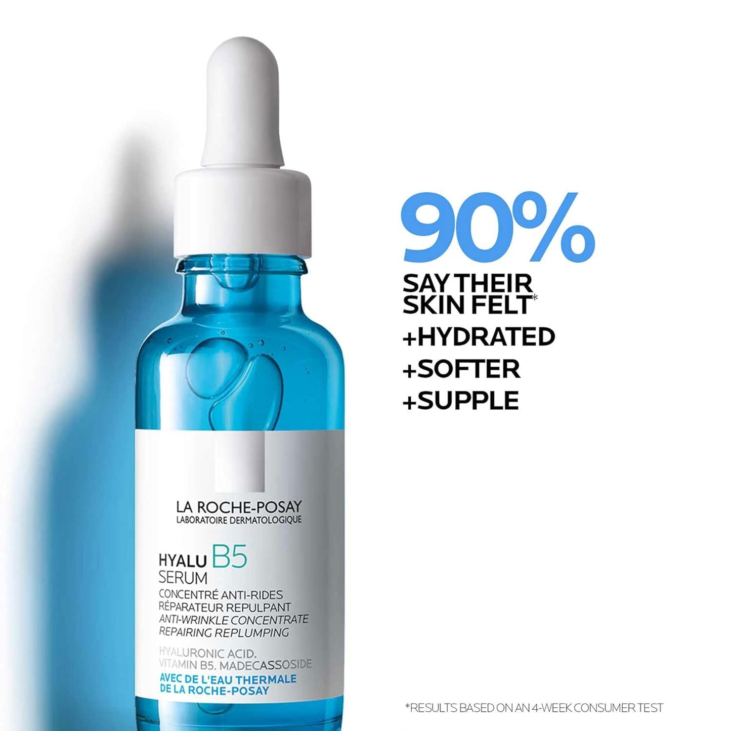 Dluxe Ave. La Roche-Posay Hyalu B5 Pure Hyaluronic Acid Serum for Face with Vitamin B5 Anti-Aging Serum for Fine Lines and Wrinkles Plumps and Repairs Dry Skin Safe on Sensitive Skin