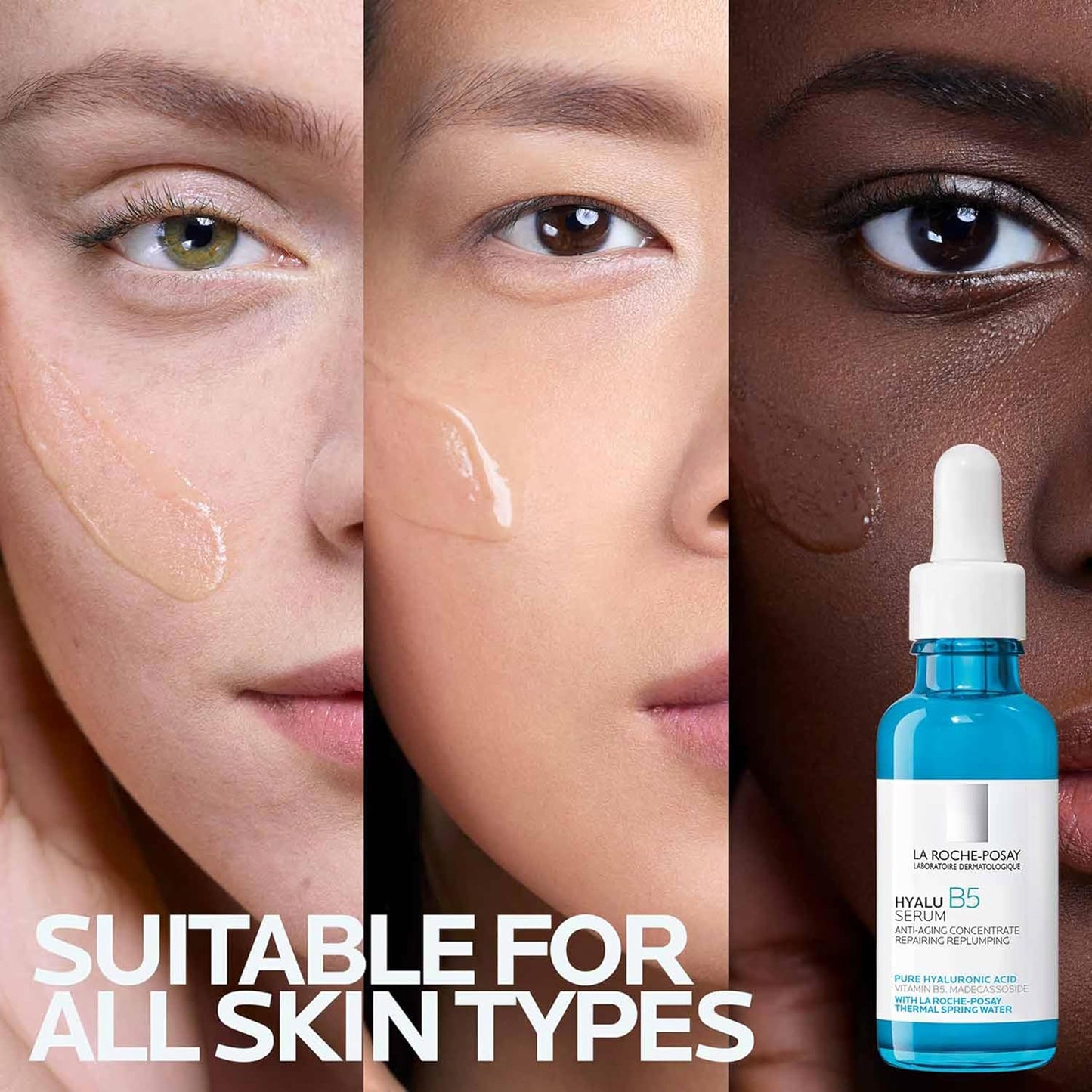 Dluxe Ave. La Roche-Posay Hyalu B5 Pure Hyaluronic Acid Serum for Face with Vitamin B5 Anti-Aging Serum for Fine Lines and Wrinkles Plumps and Repairs Dry Skin Safe on Sensitive Skin