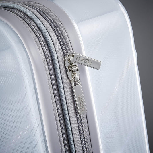 Dluxe Ave. Hardside Expandable Luggage/Spinner Wheels/ (Iridescent White) Carry-On 21-Inch