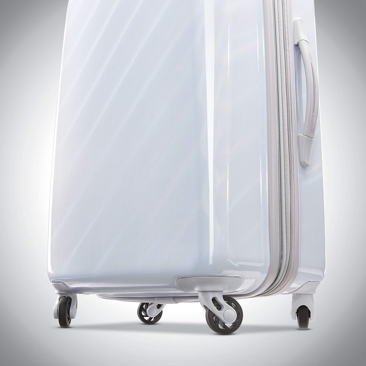 Dluxe Ave. Hardside Expandable Luggage/Spinner Wheels/ (Iridescent White) Carry-On 21-Inch