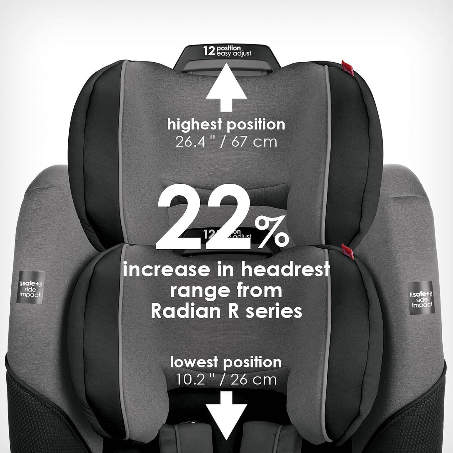 Dluxe Ave. 4-in-1 Rear & Forward Facing Convertible Car Seat Safe/ Gray Slate