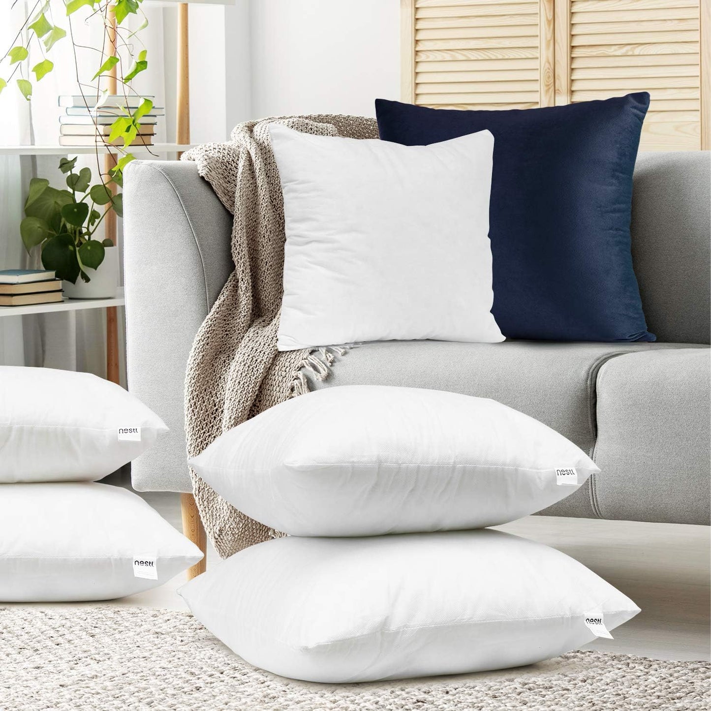 Dluxe Ave. 24x24 Pillow Inserts/ Decorative for Bed/ White