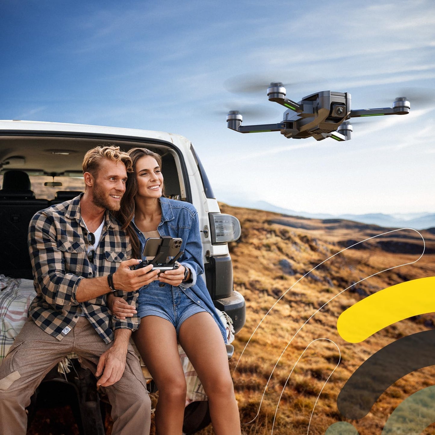 Dluxe Ave. Drones with Camera for Adults/ 4K Integrated/ 46 Min Flight Time