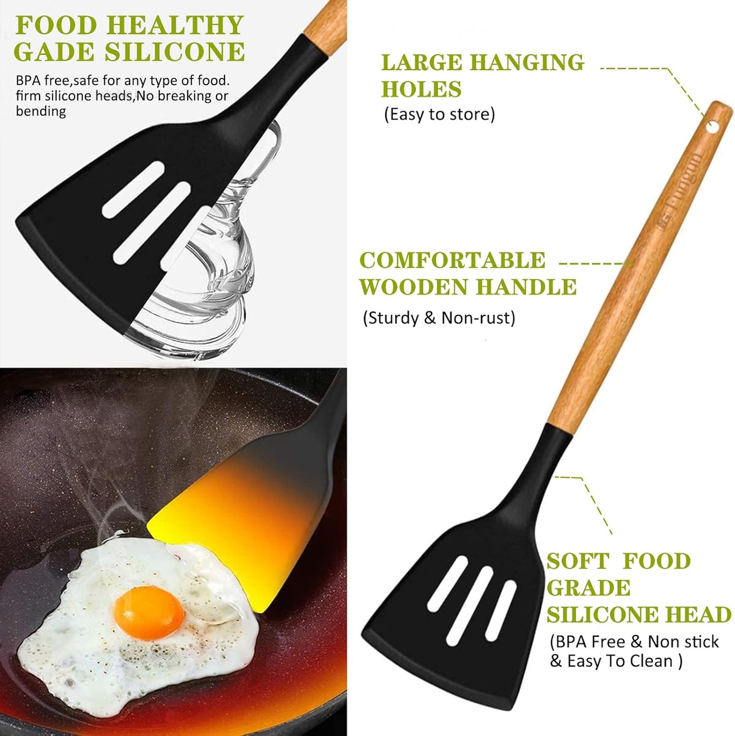Dluxe Ave. Silicone Kitchen Cooking Utensil Set  35 Pcs