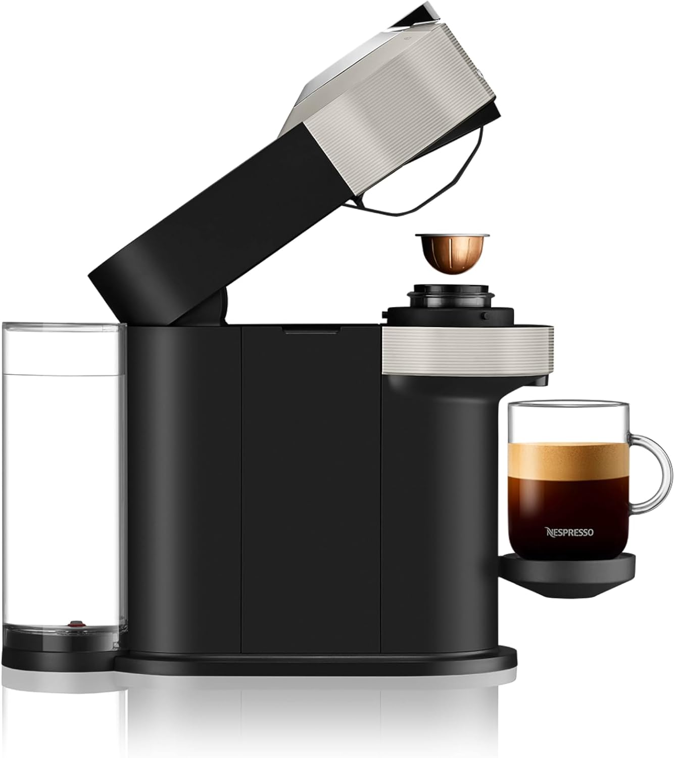 Dluxe Ave. Coffee and Espresso Maker with Milk Frother/ Light Grey
