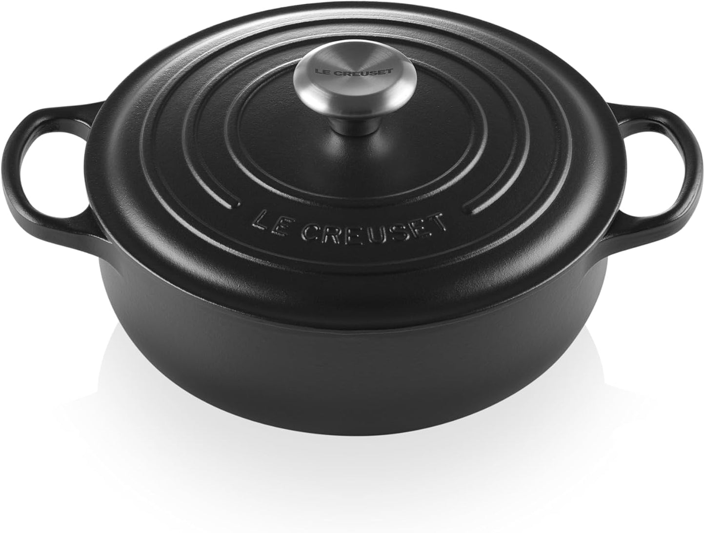 Dluxe Ave. ( Limited Edition) Enameled Cast Iron Signature Sauteuse Oven 3.5 qt. Licorice