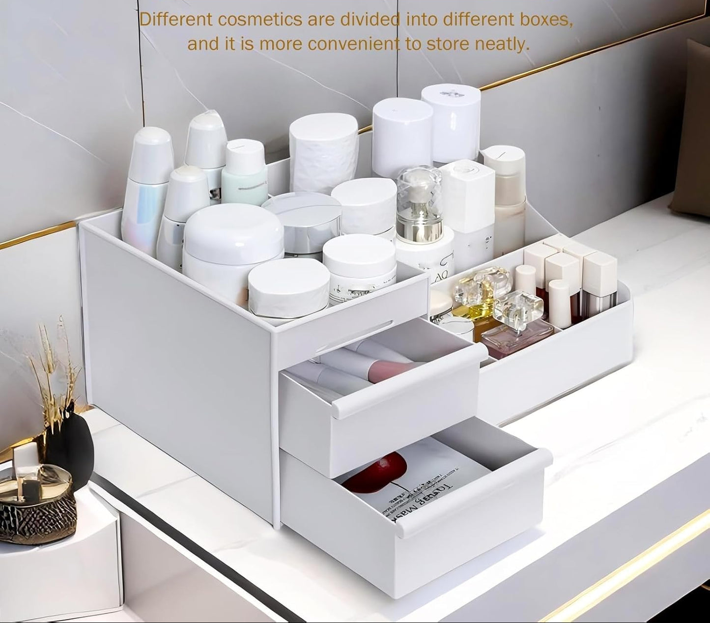 Dluxe Ave. Large Multi-Functional Vanity and Countertop Storage