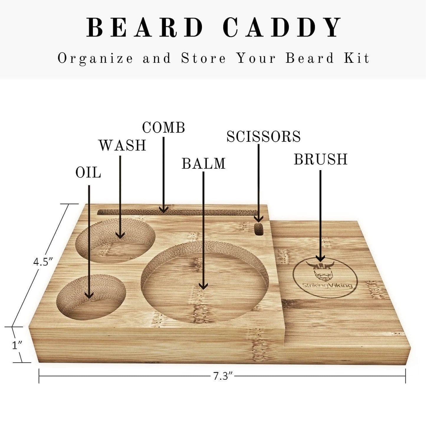 Dluxe Ave. Beard Grooming Kit for Men / 7-Piece